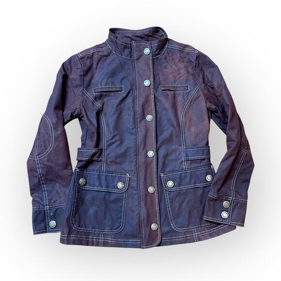 Boden Women’s Waxed Cotton Utility Jacket Brown Military Size 8 - Picture 2 of 16